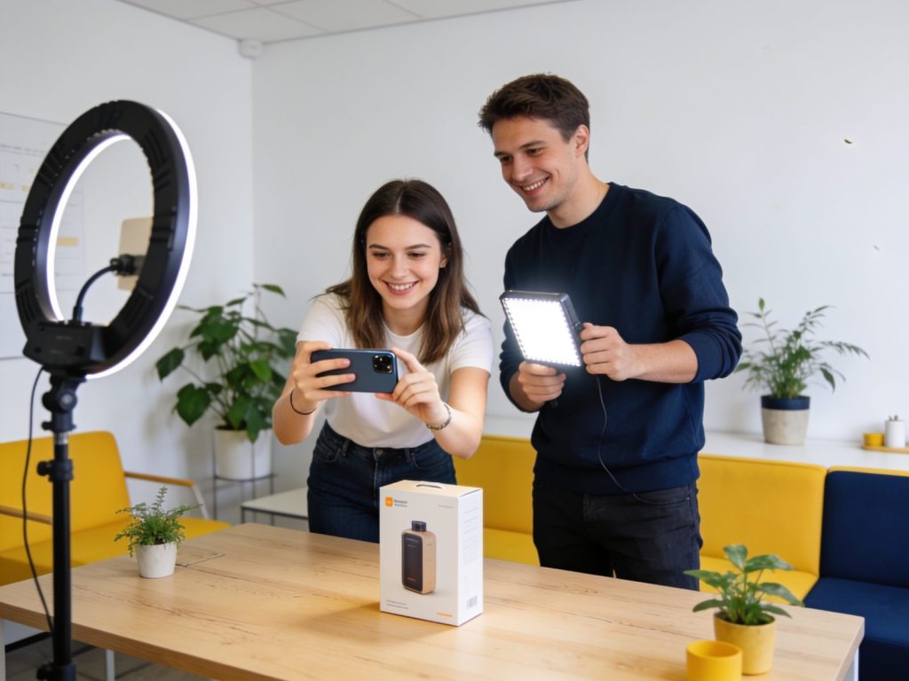 Szkolenie marketing i social media — zdjęcie produktu telefonem